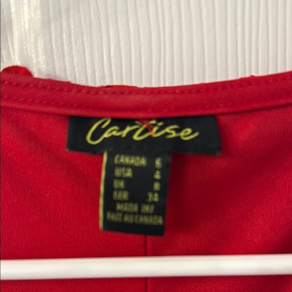 Chic Red Textured Dress - Picture 3 of 6